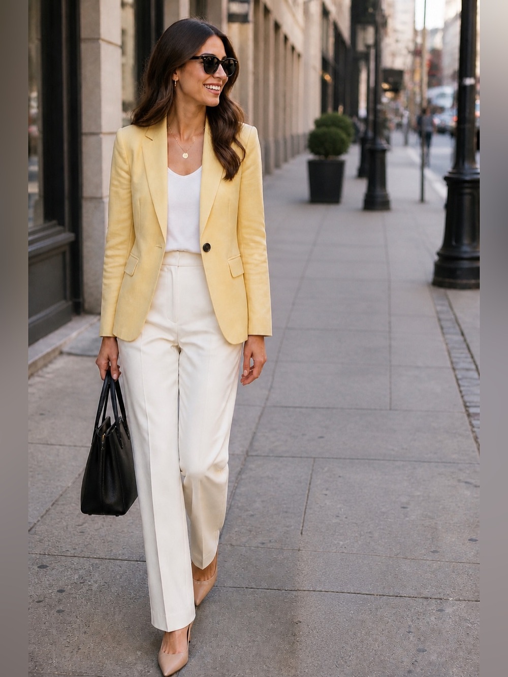 Zara Inverted Lapel Blazer - Butter Yellow - size 8 - NWT